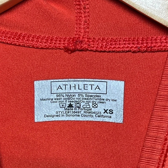 🌻 Athleta Tracker Hoodie in Cosmic Orange Women's size XS seamless activewear - Picture 7 of 8